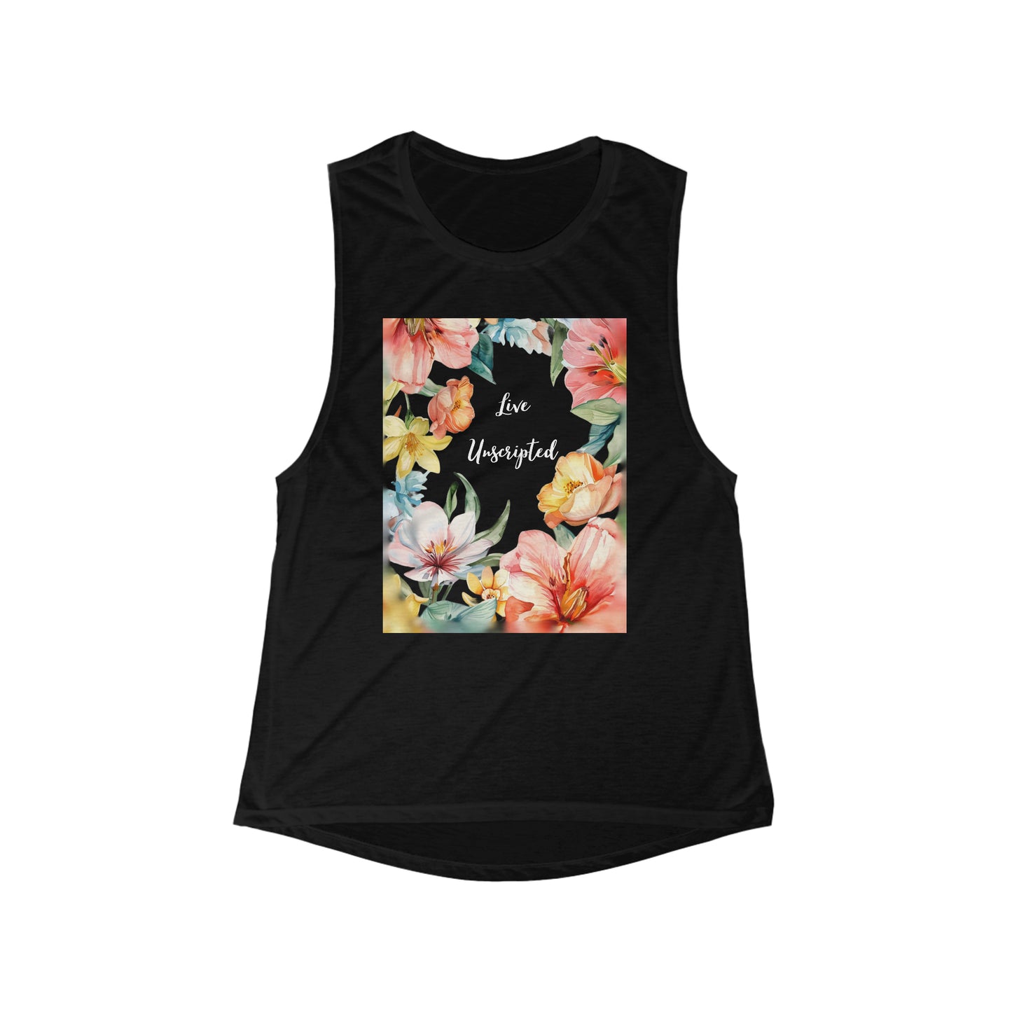 Women's Flower Scoop Tank Top