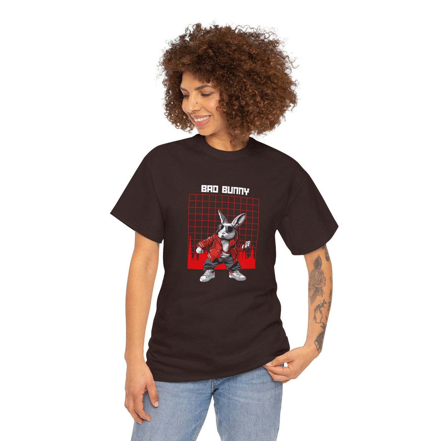 BAD BUNNY Unisex T-Shirt, Cartoon Bunny, Gangster Bunny
