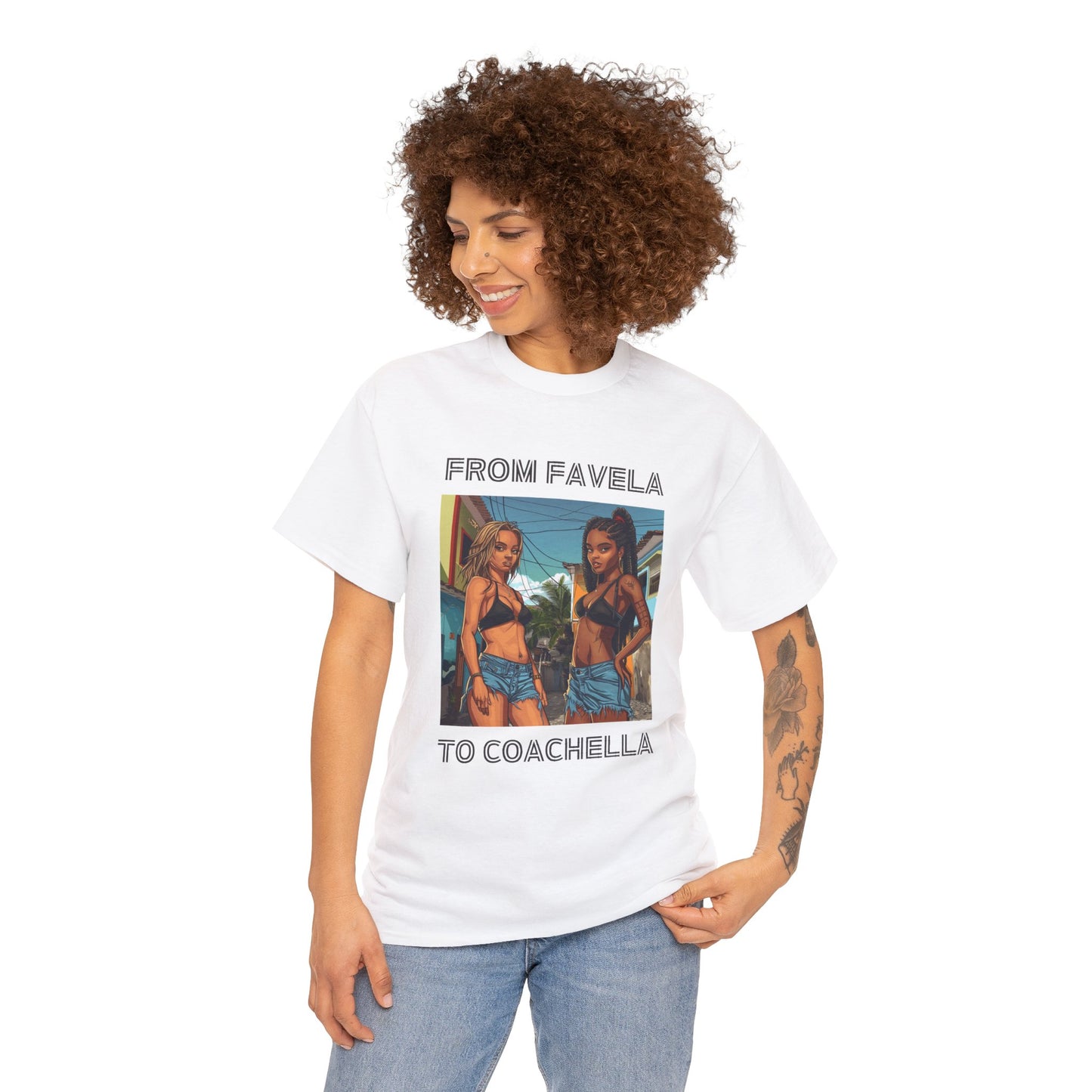 From Favela To Coachella T Shirt, Party T shirt, Coachella, Brazilian Girls T Shirt