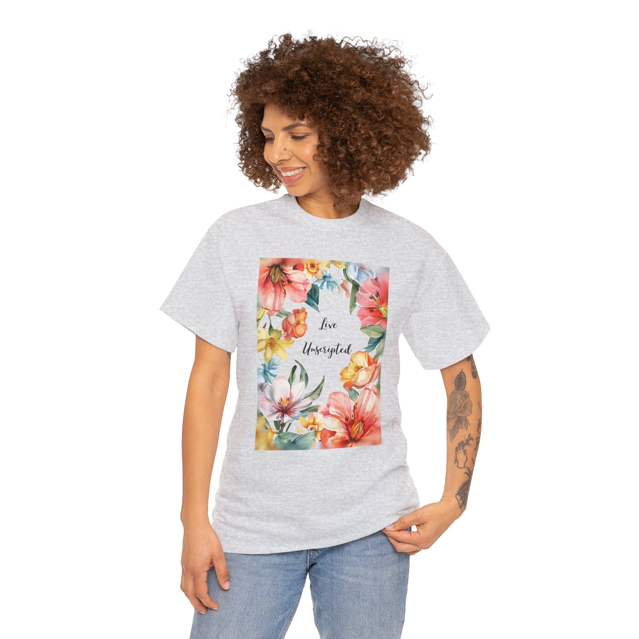 Flowery Art Inspirational Cottagecore T-Shirt, Fairycode floral