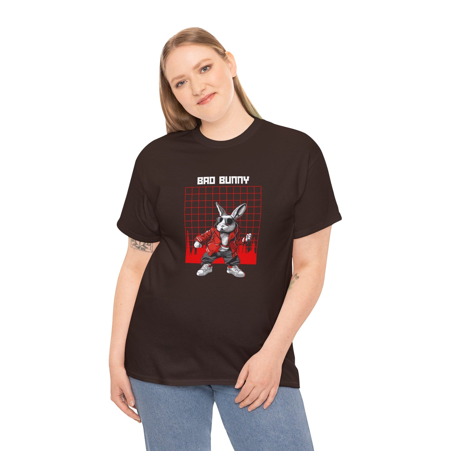 BAD BUNNY Unisex T-Shirt, Cartoon Bunny, Gangster Bunny