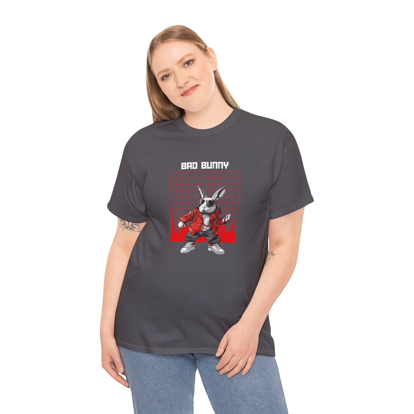 BAD BUNNY Unisex T-Shirt, Cartoon Bunny, Gangster Bunny