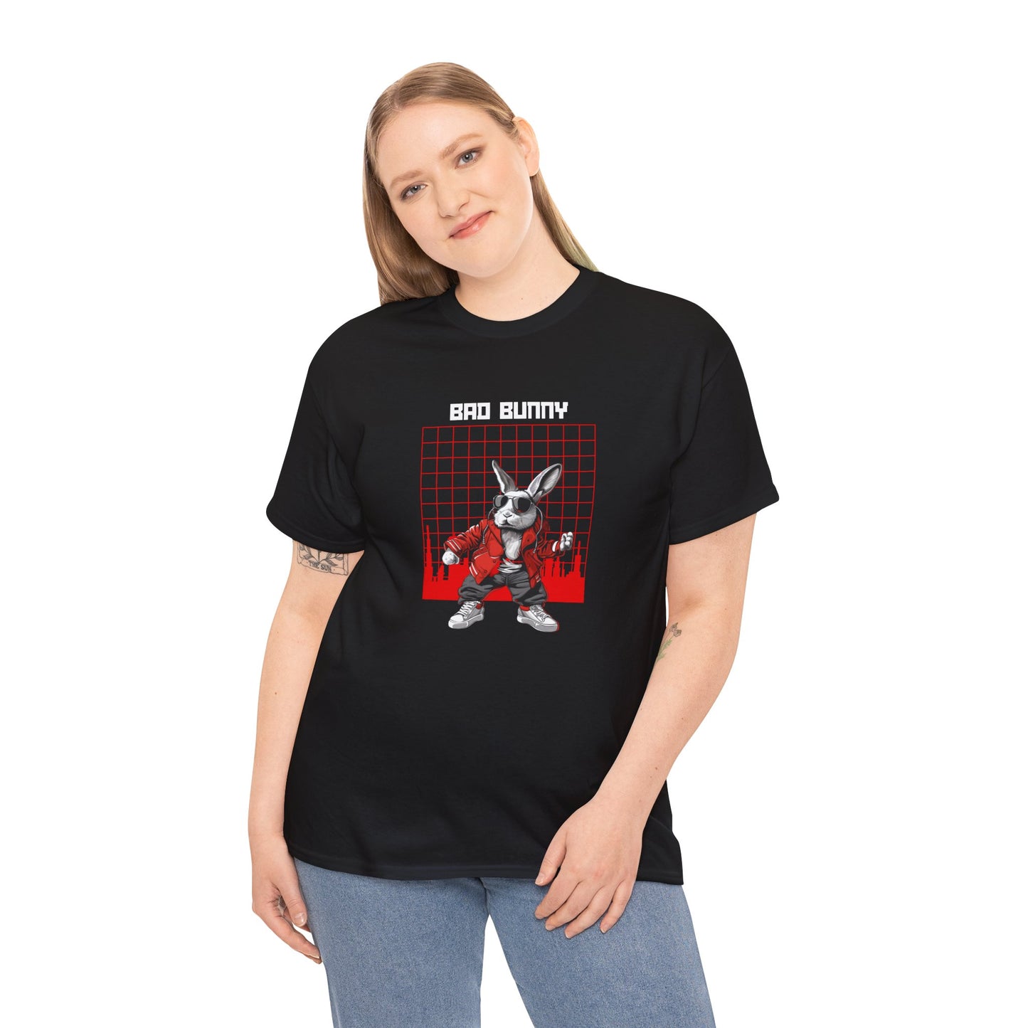 BAD BUNNY Unisex T-Shirt, Cartoon Bunny, Gangster Bunny