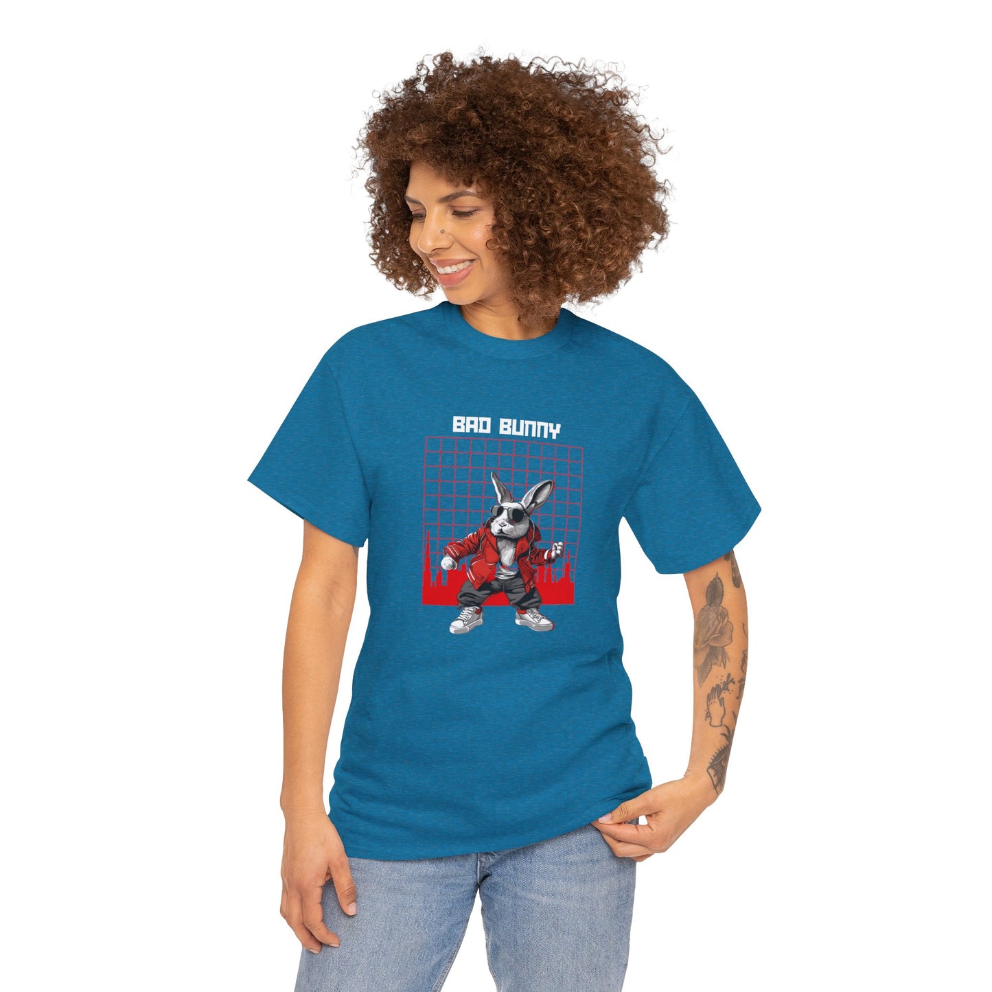 BAD BUNNY Unisex T-Shirt, Cartoon Bunny, Gangster Bunny